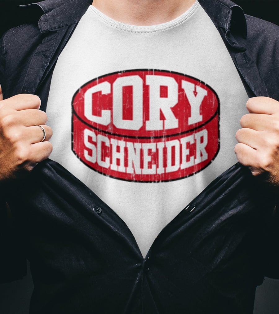 Cory Schneider New Jersey Devils Puck Red T-Shirt