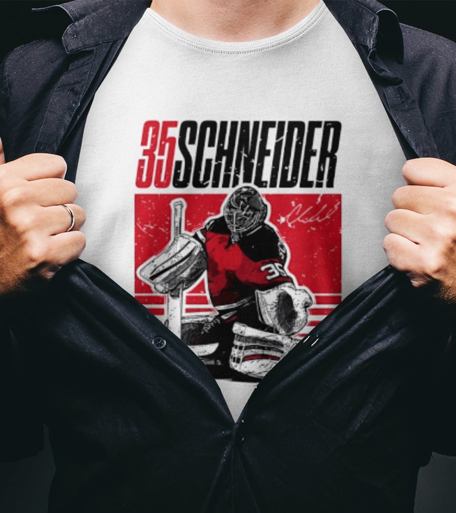 35 Schneider New Jersey Devils Hockey Player Starter T-Shirt