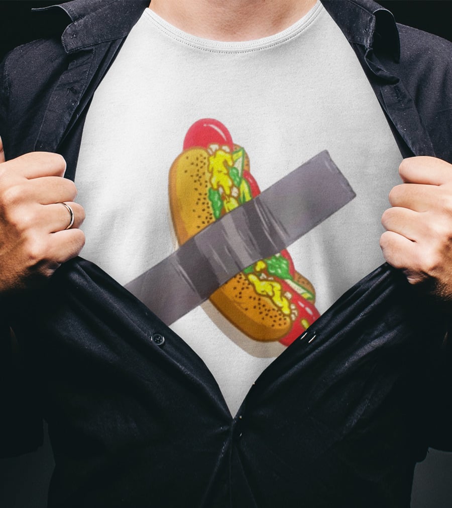 Hot Dog Duct Tape Food Humor T-Shirt