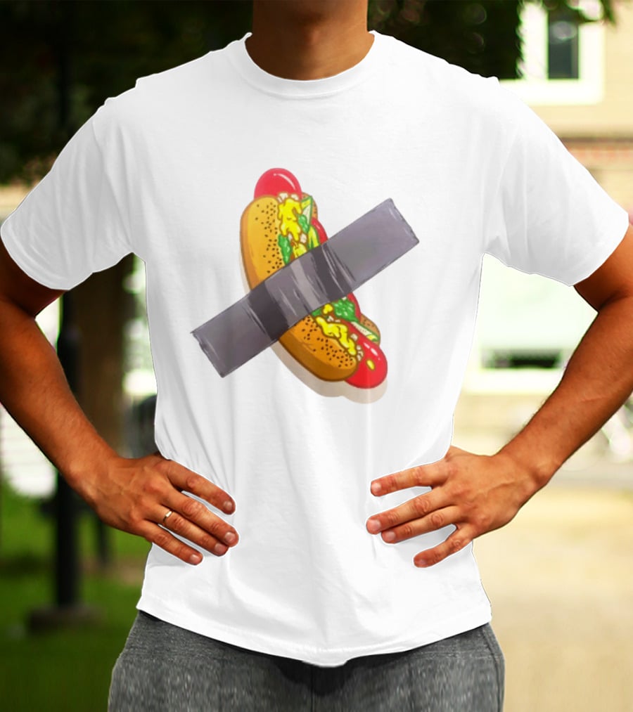Hot Dog Duct Tape Food Humor T-Shirt