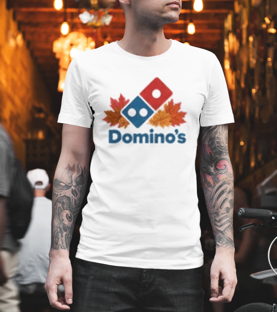 Domino's Thanksgiving Autumn Leaves Pizza Celebration T-Shirt