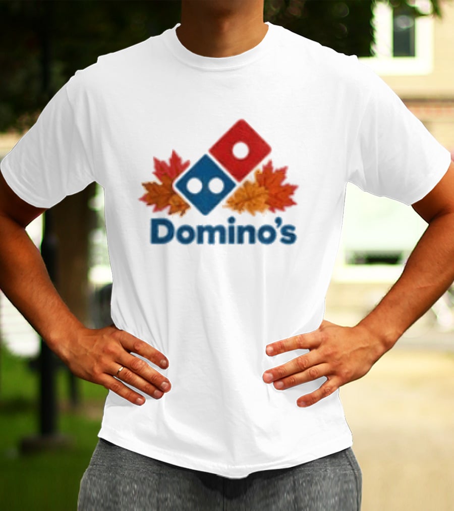 Domino's Thanksgiving Autumn Leaves Pizza Celebration T-Shirt