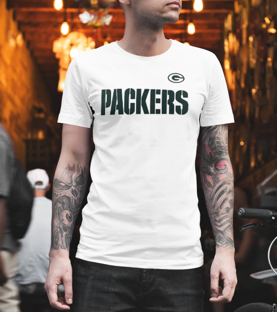 Green Bay Packers G Emblem Established 1919 Two Sided T-Shirt