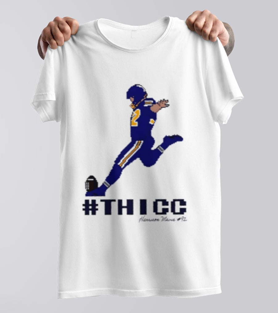 Harrison Mevis 92 Los Angeles Rams Thicc Kicker Football Pixel T-Shirt