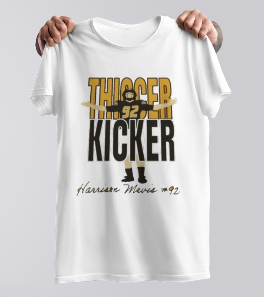 Harrison Mevis 92 Thiccer Kicker Football Player T-Shirt