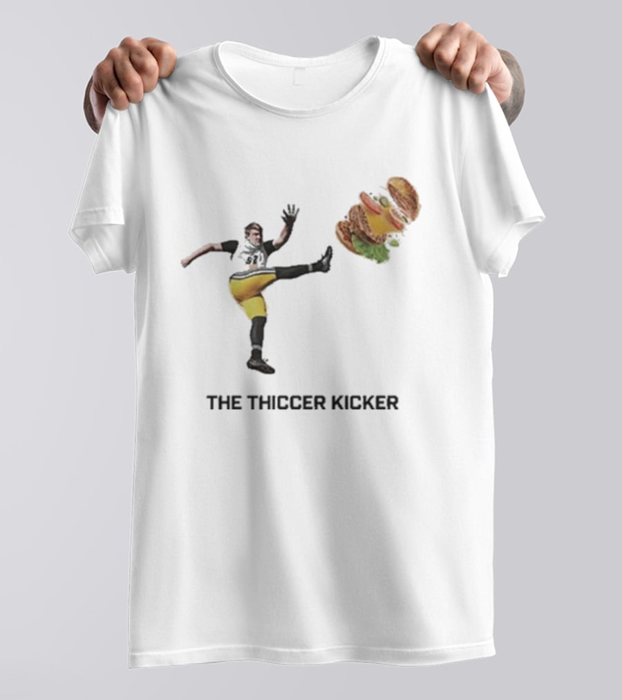 Harrison Mevis Thiccer Kicker Football Burger Twist T-Shirt