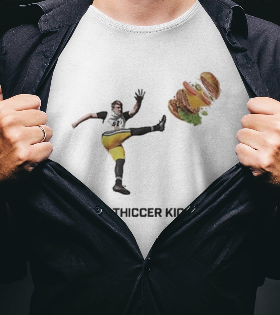 Harrison Mevis Thiccer Kicker Football Burger Twist T-Shirt