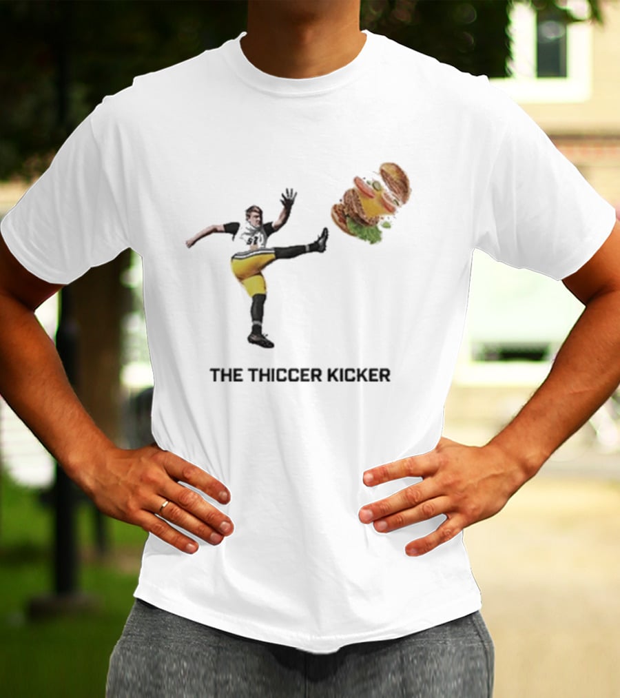 Harrison Mevis Thiccer Kicker Football Burger Twist T-Shirt