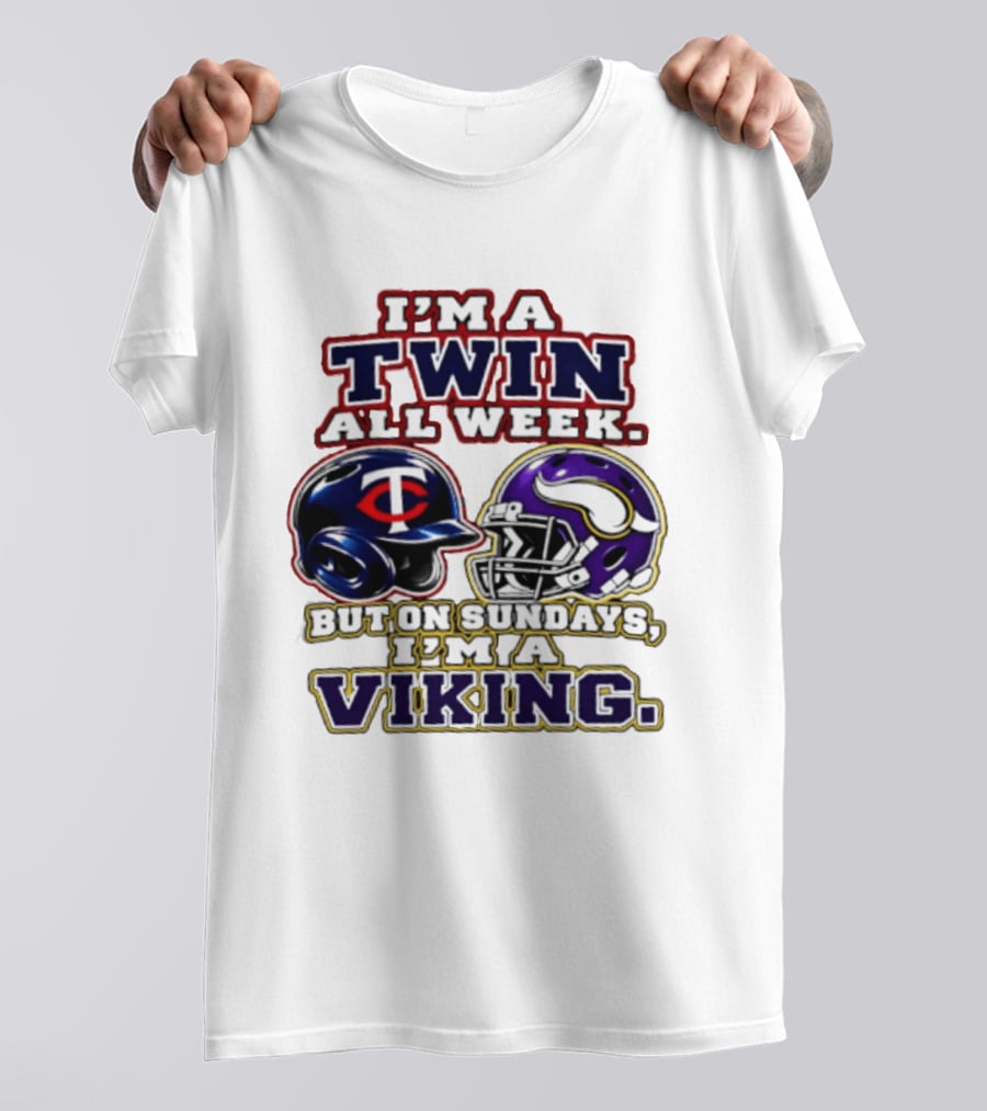 I'm A Twin All Week But On Sundays I'm A Viking T-Shirt
