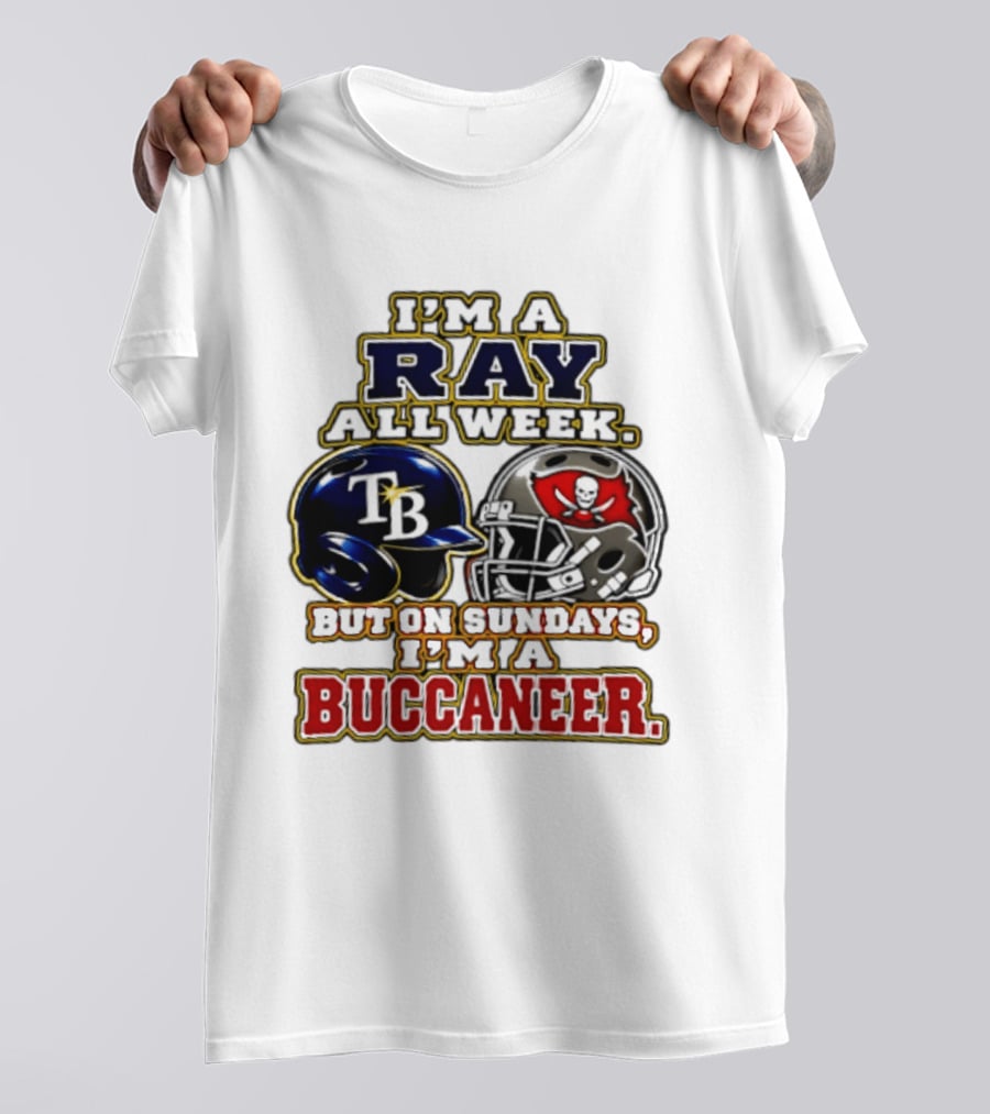 I'm A Ray All Week But On Sundays I'm A Buccaneer TB Helmet T-Shirt