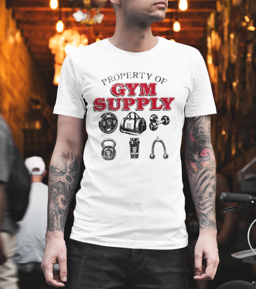Property Of Gym Supply Built In The Dark Train Hard Stay Consistent Beast Mode On T-Shirt