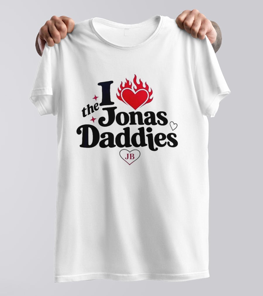 I Love The Jonas Daddies JB Heart Flame T-Shirt