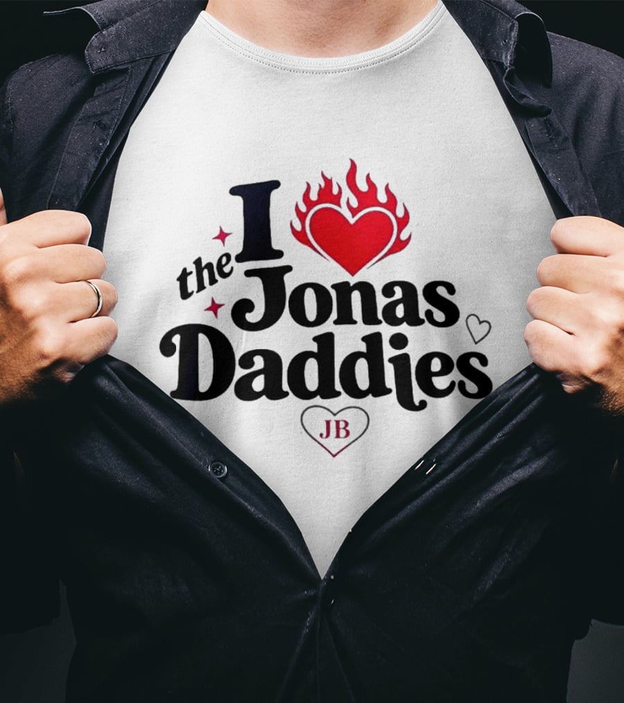 I Love The Jonas Daddies JB Heart Flame T-Shirt