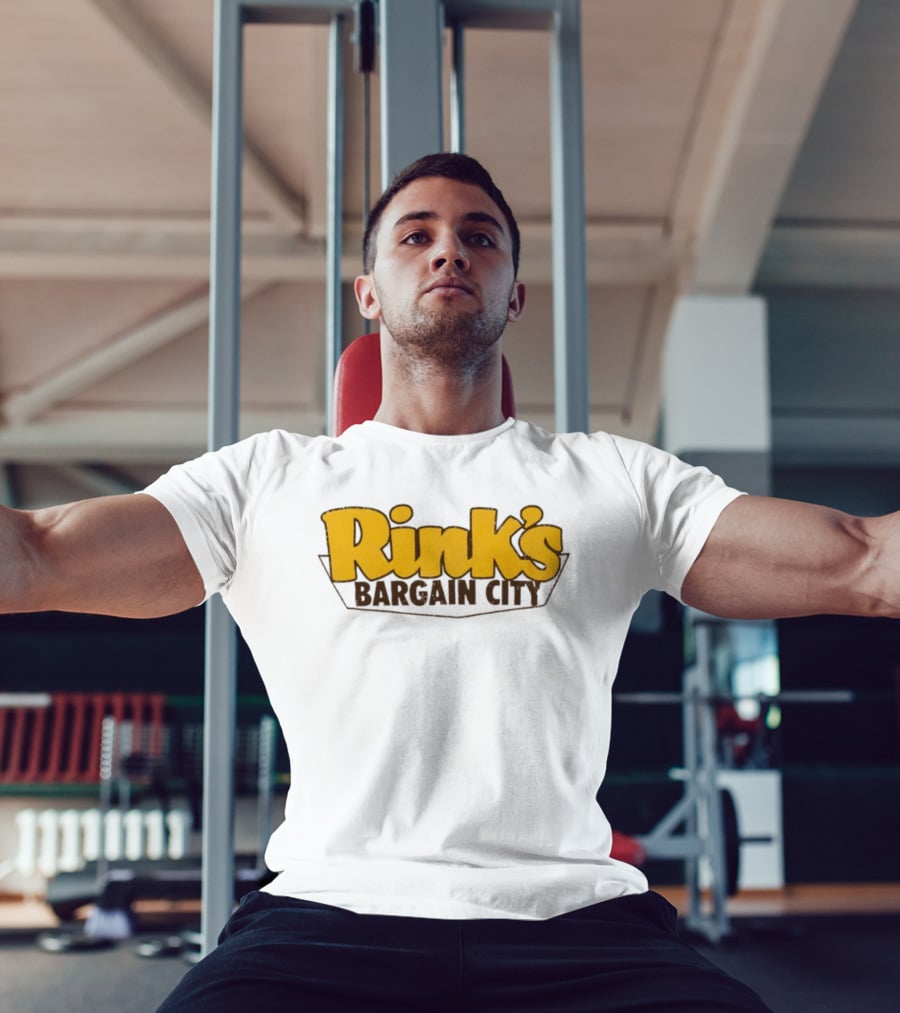 Rink's Bargain City Retro Department Store Branding T-Shirt