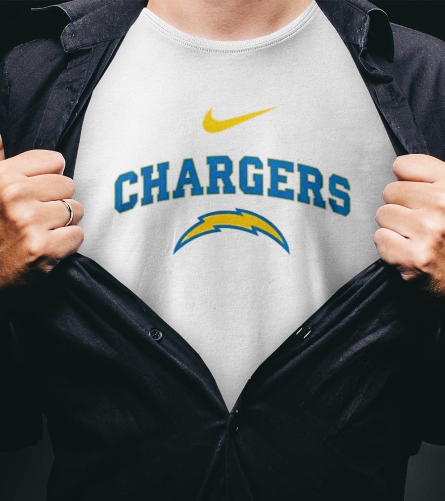 Los Angeles Chargers Make Washington Grateful Again Game Day Chargers Nike Bolt T-Shirt