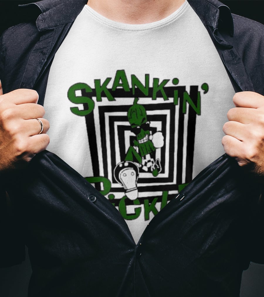 Skankin' Pickle Band Ska Punk Music Iconic Pickle And Spirals T-Shirt