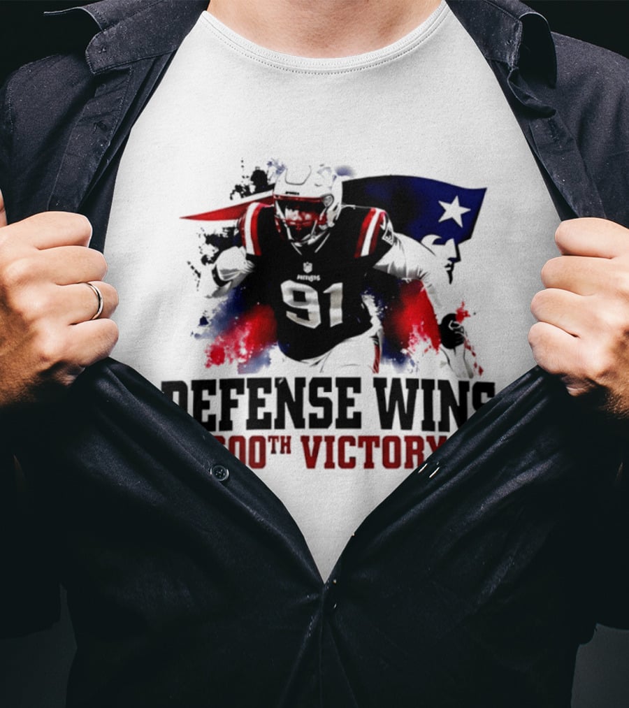 New England Patriots Defense Wins 600th Victory Star Spangled Football Triumph T-Shirt