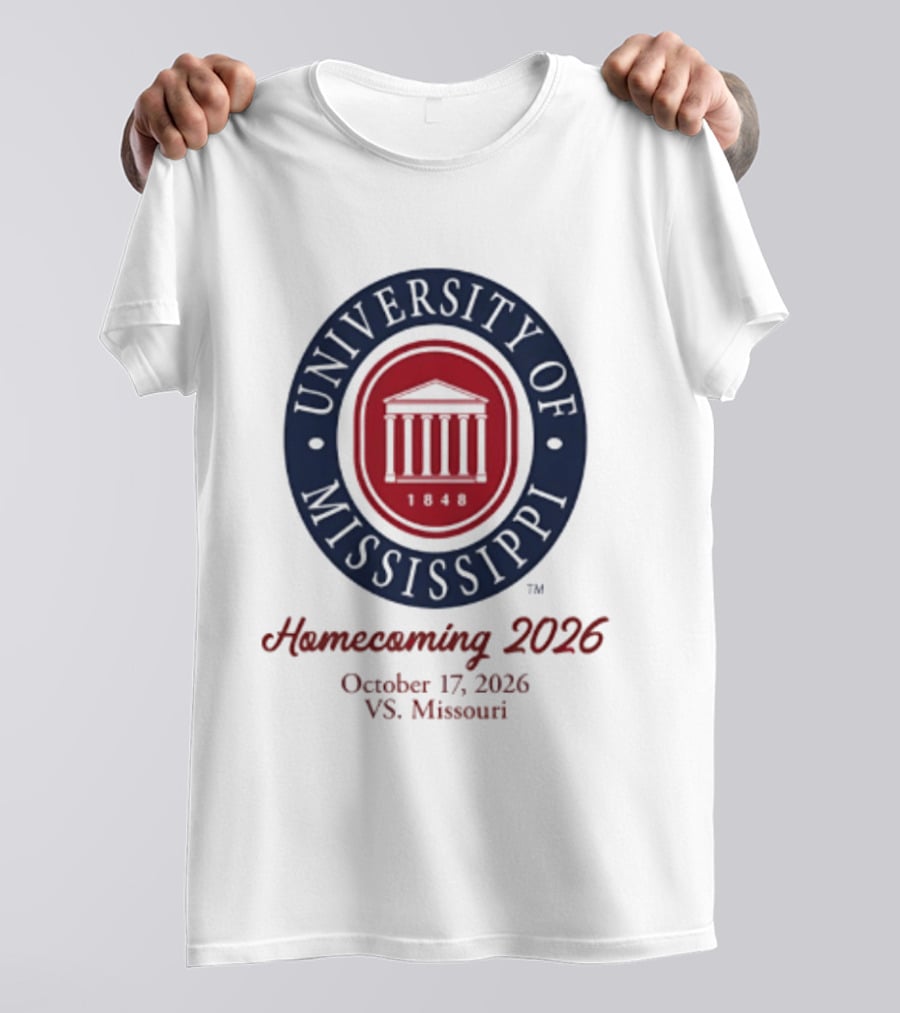 University Of Mississippi Homecoming 2026 October 17 Vs Missouri T-Shirt