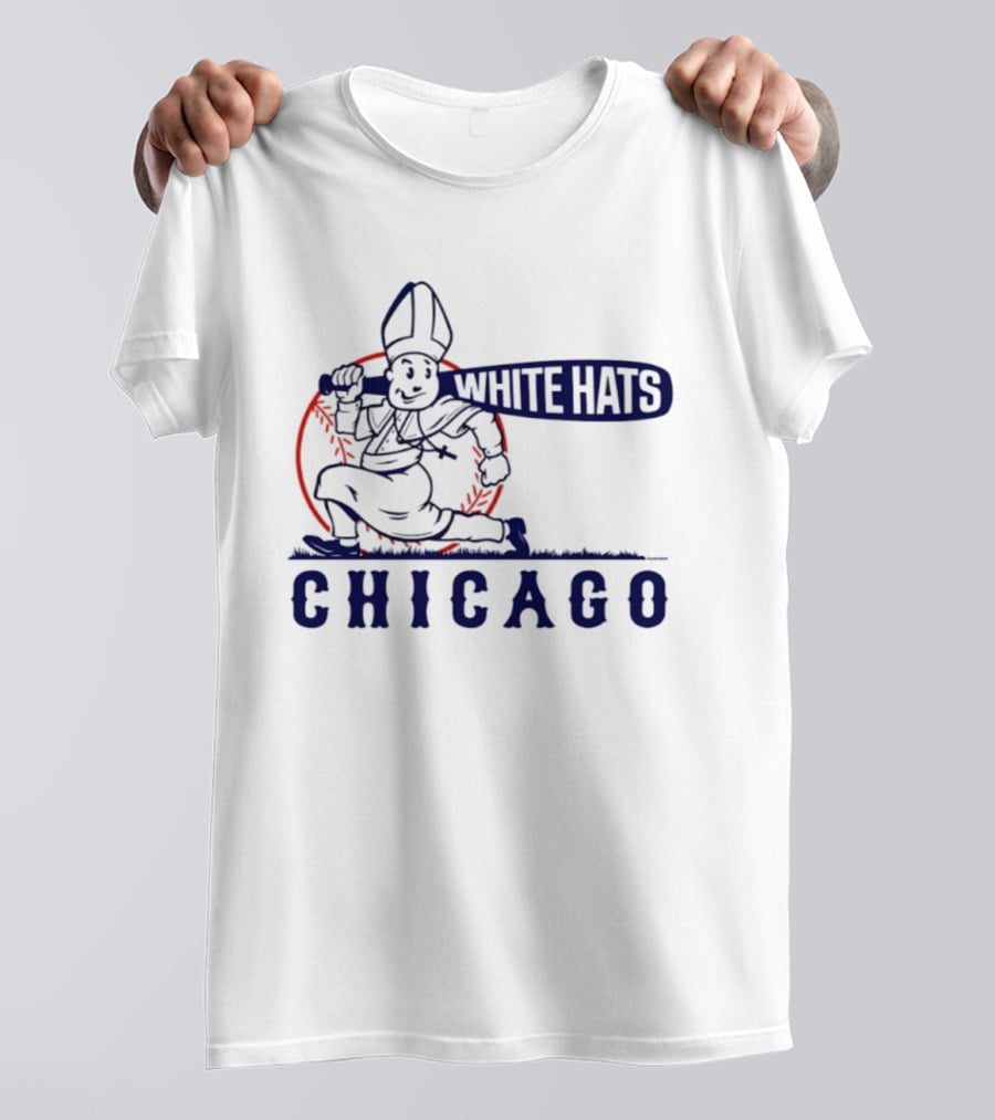 Pope Leo XIV Chicago White Hats Baseball T-Shirt