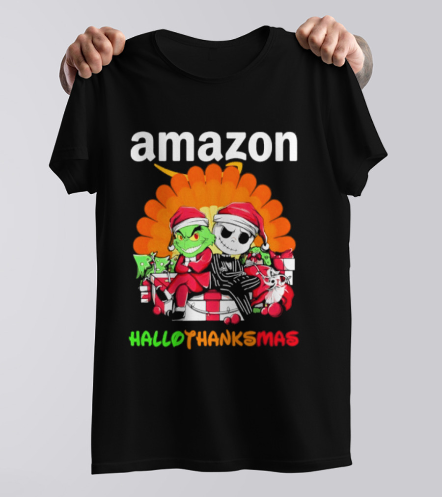 Amazon Grinch Jack Skellington Hallothanksmas 2026 T-Shirt