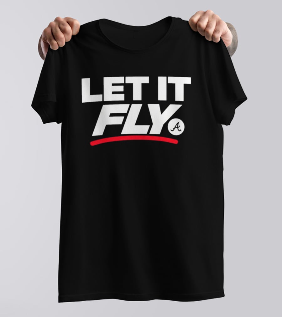 Atlanta Braves Let It Fly A Logo MLB Merchandise T-Shirt