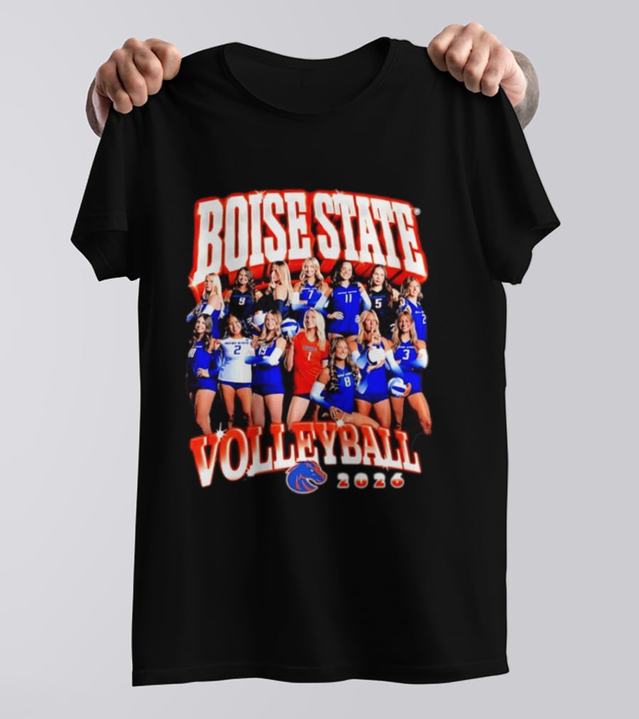 Boise State Volleyball 2026 NCAA Women's Team Collage T-Shirt