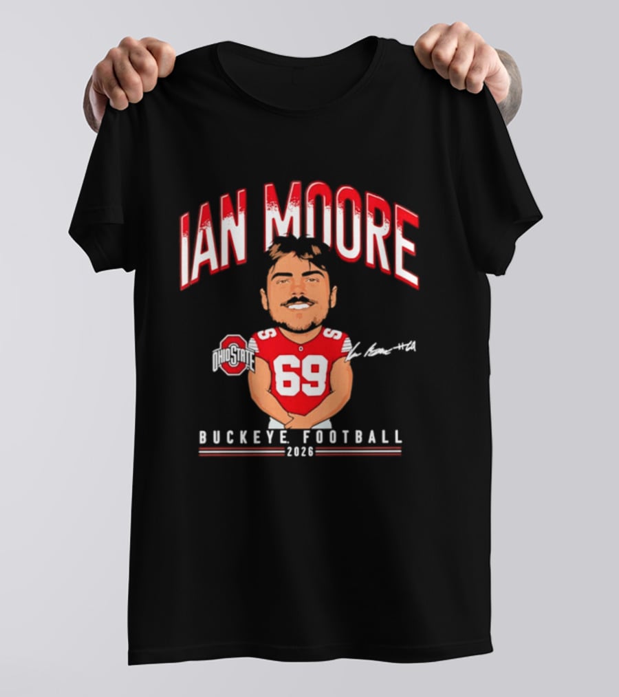 Ian Moore Ohio State Buckeyes Football 2024 Caricature 69 T-Shirt