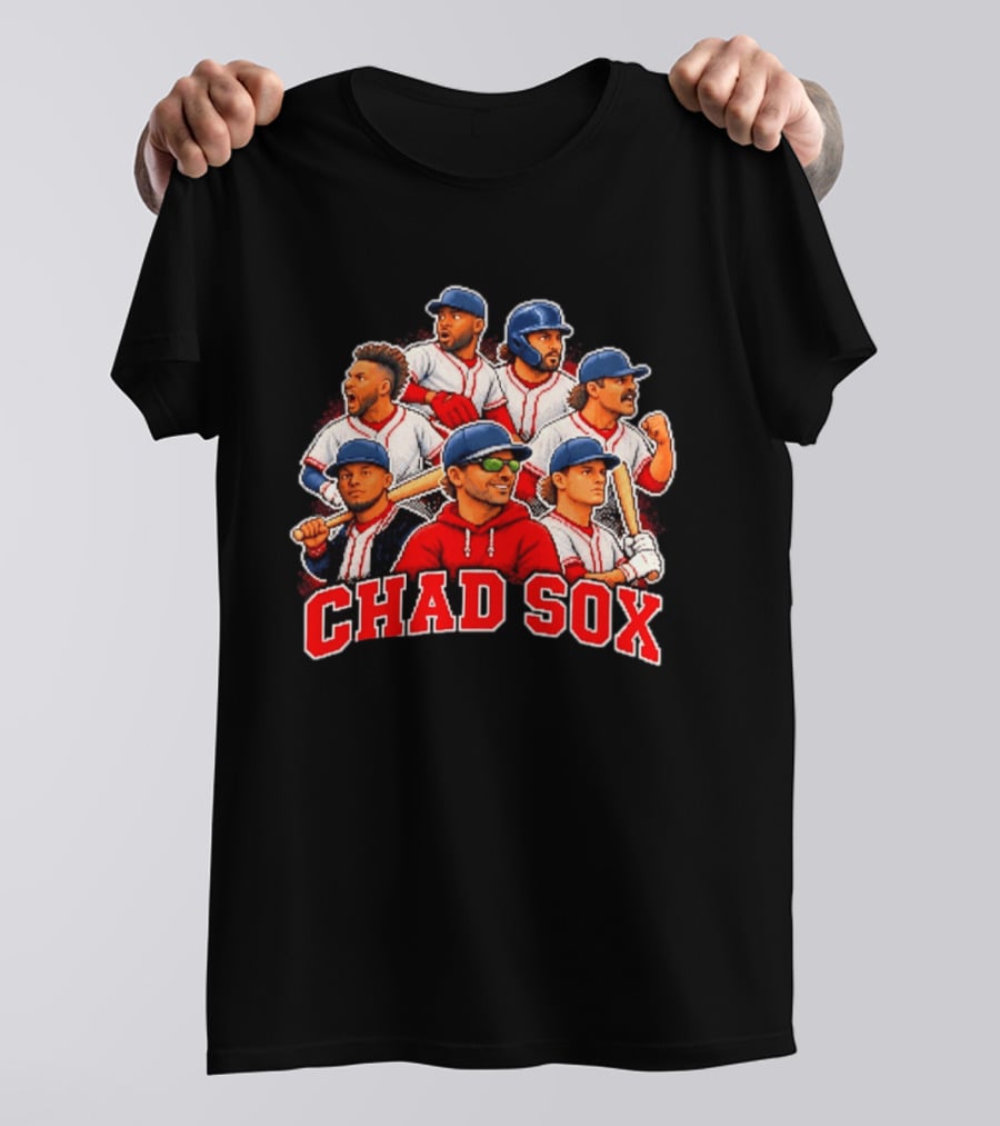 Chad Sox Boston Red Sox Team Collage Players T-Shirt