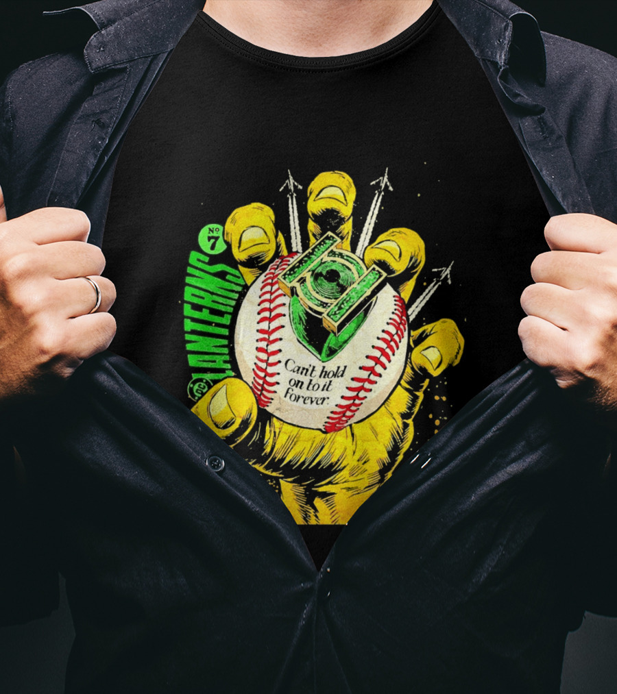 DC Comics Lanterns No 7 Can't Hold On To It Forever Baseball Glove T-Shirt