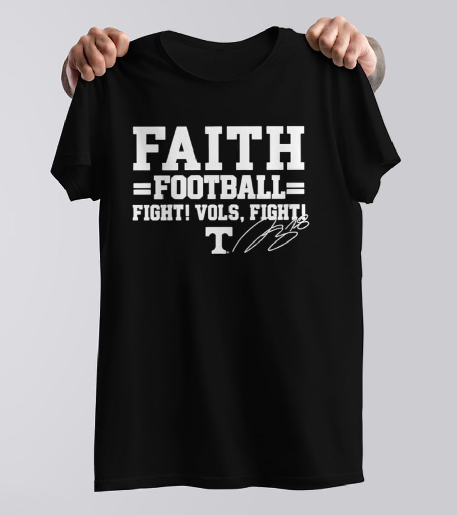 Faith Football Fight Vols Fight Tennessee Vols T-Shirt