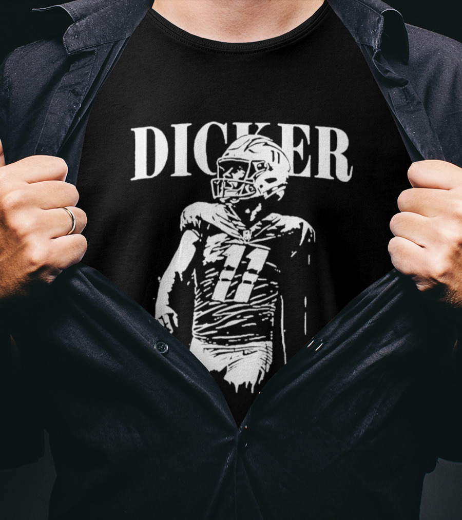 Dicker Football Quarterback Number 17 T-Shirt