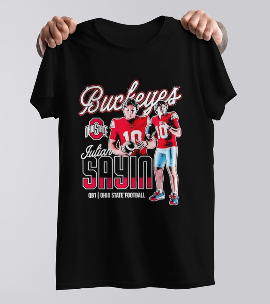 Buckeyes Julian Sayin Number 10 Ohio State Football Quarterback T-Shirt