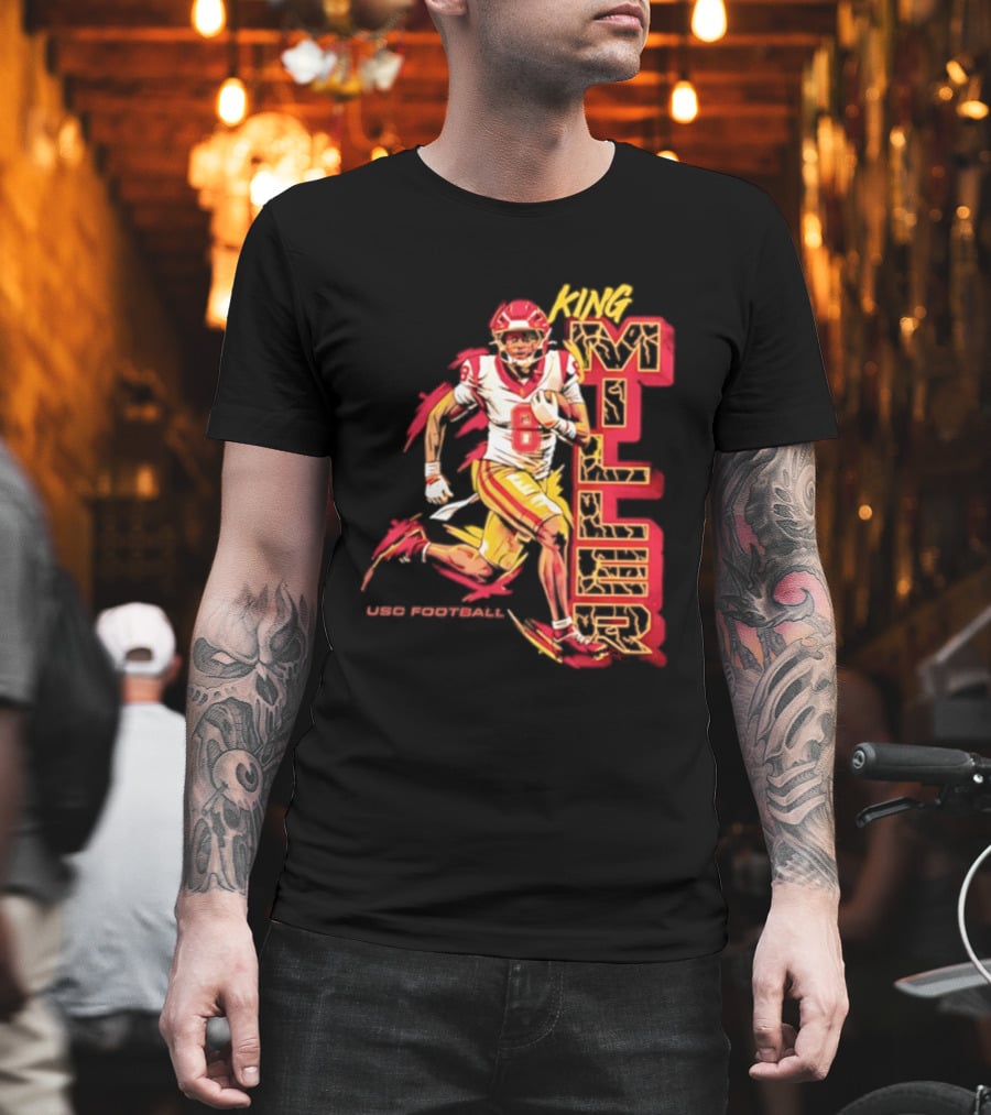 King Miller USC Trojans NCAA Football Player 8 Back Pedaling T-Shirt
