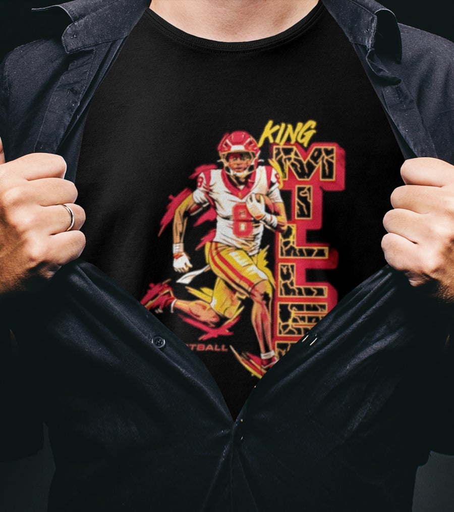 King Miller USC Trojans NCAA Football Player 8 Back Pedaling T-Shirt