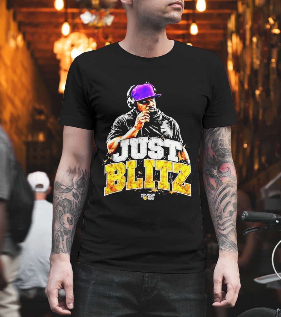 Just Blitz Football Coach Vikings Skol Now T-Shirt