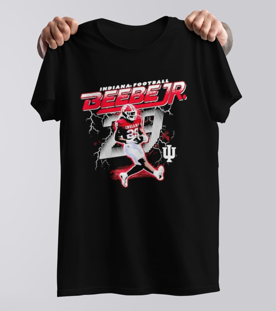 Indiana Football Beebe Jr. 29 Lightning Player IU T-Shirt