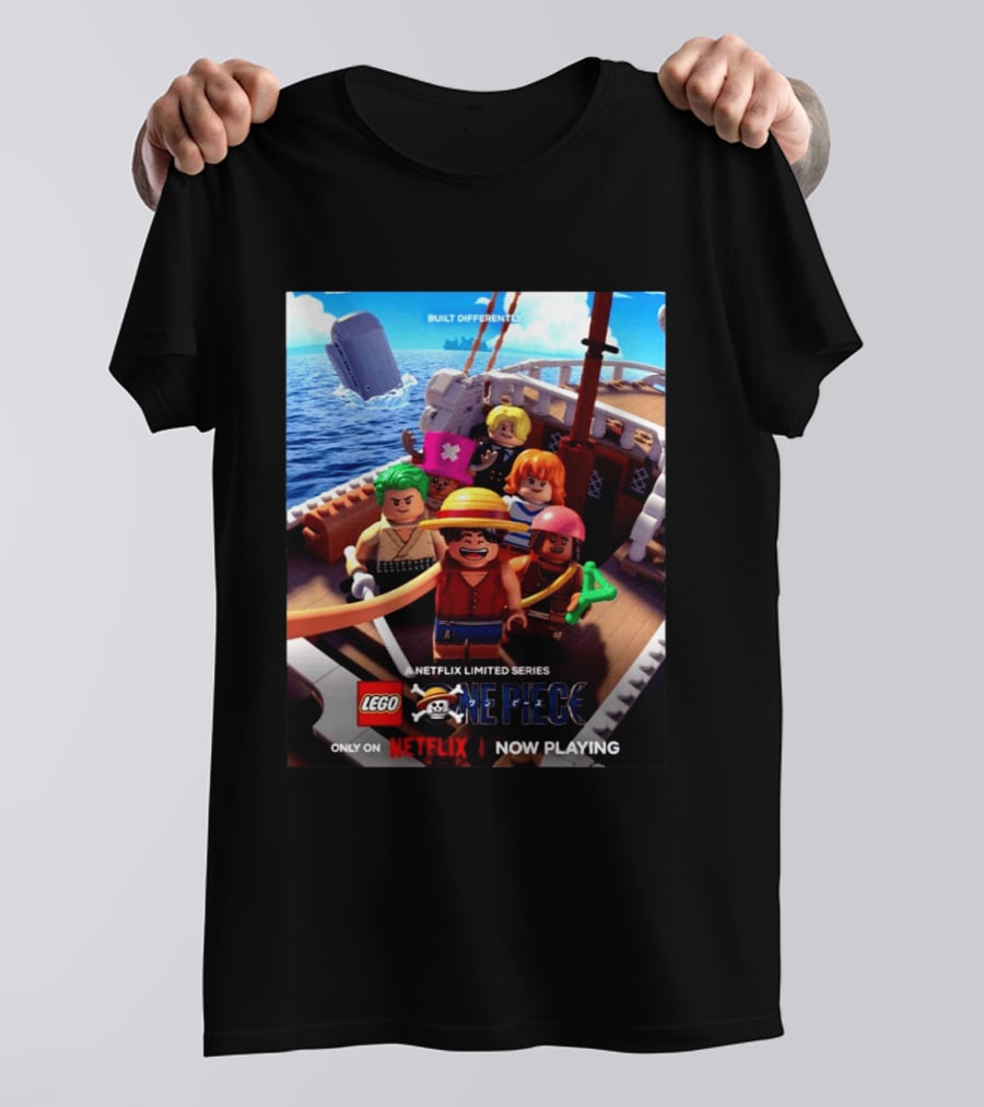 LEGO One Piece Netflix Limited Series Built Differently Now Playing T-Shirt