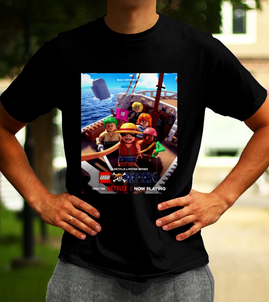 LEGO One Piece Netflix Limited Series Built Differently Now Playing T-Shirt