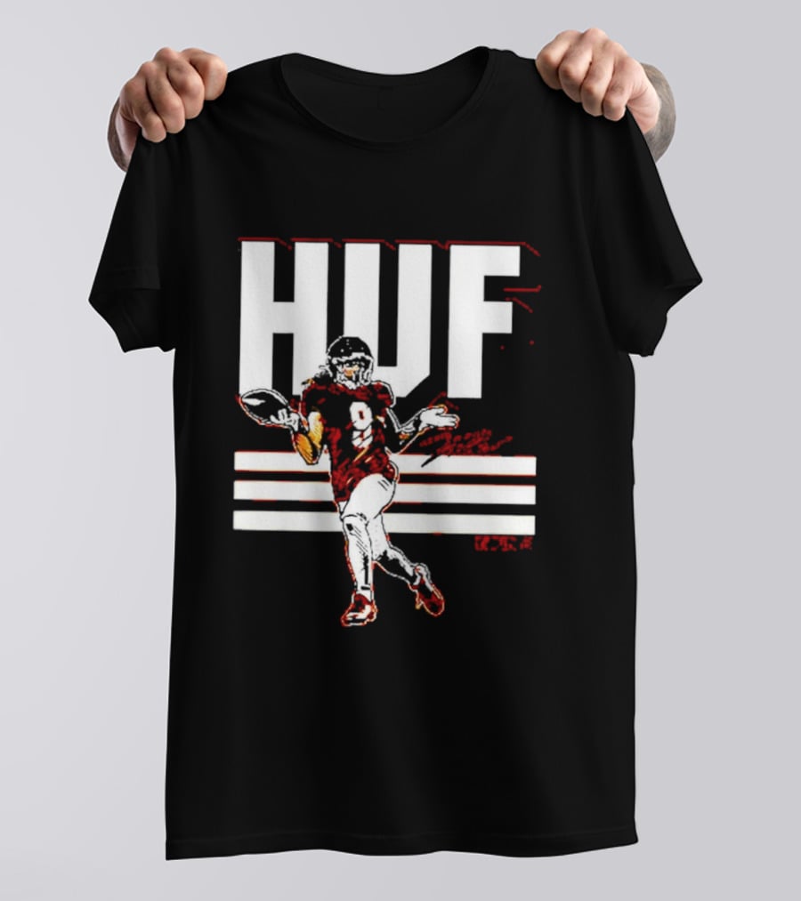 HUF Football Player Number 8 Bold Shrugging T-Shirt