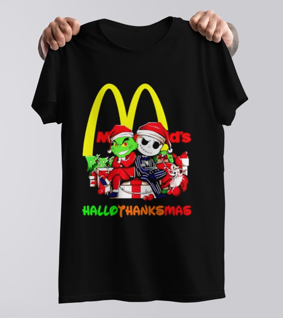 McDonald's Grinch Jack Skellington Hallothanksmas 2026 T-Shirt