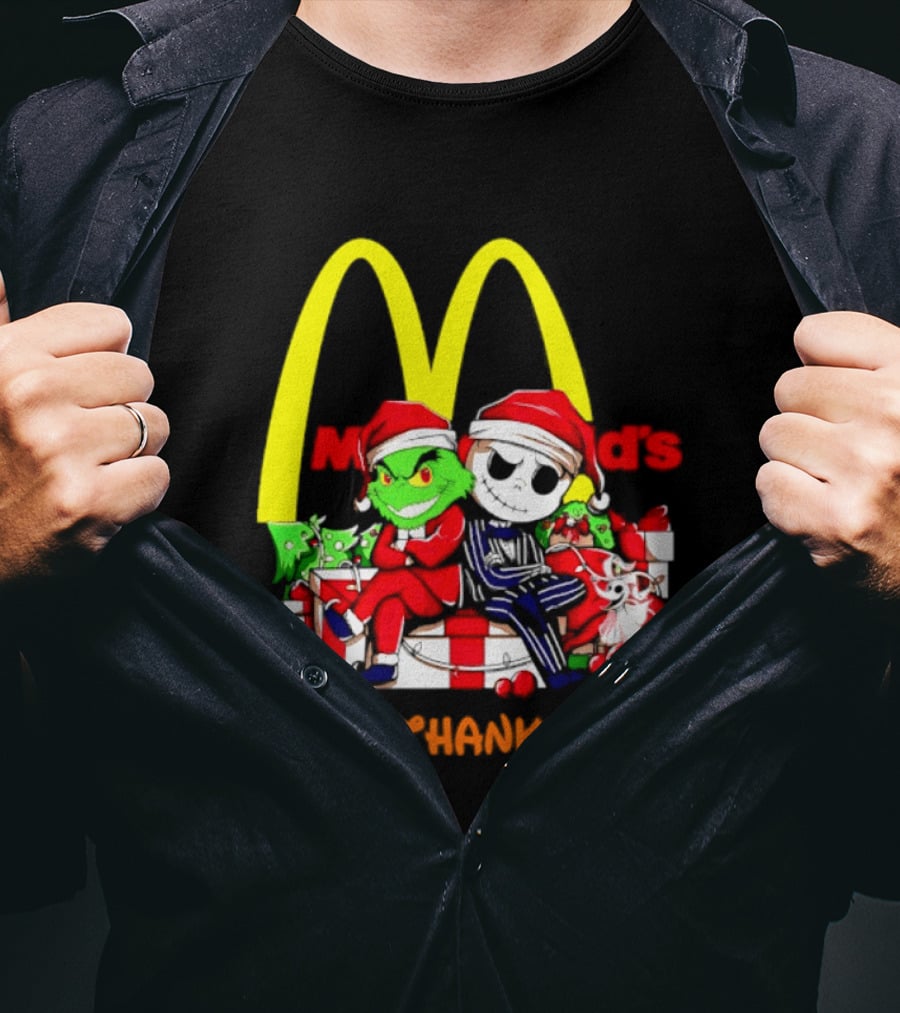 McDonald's Grinch Jack Skellington Hallothanksmas 2026 T-Shirt