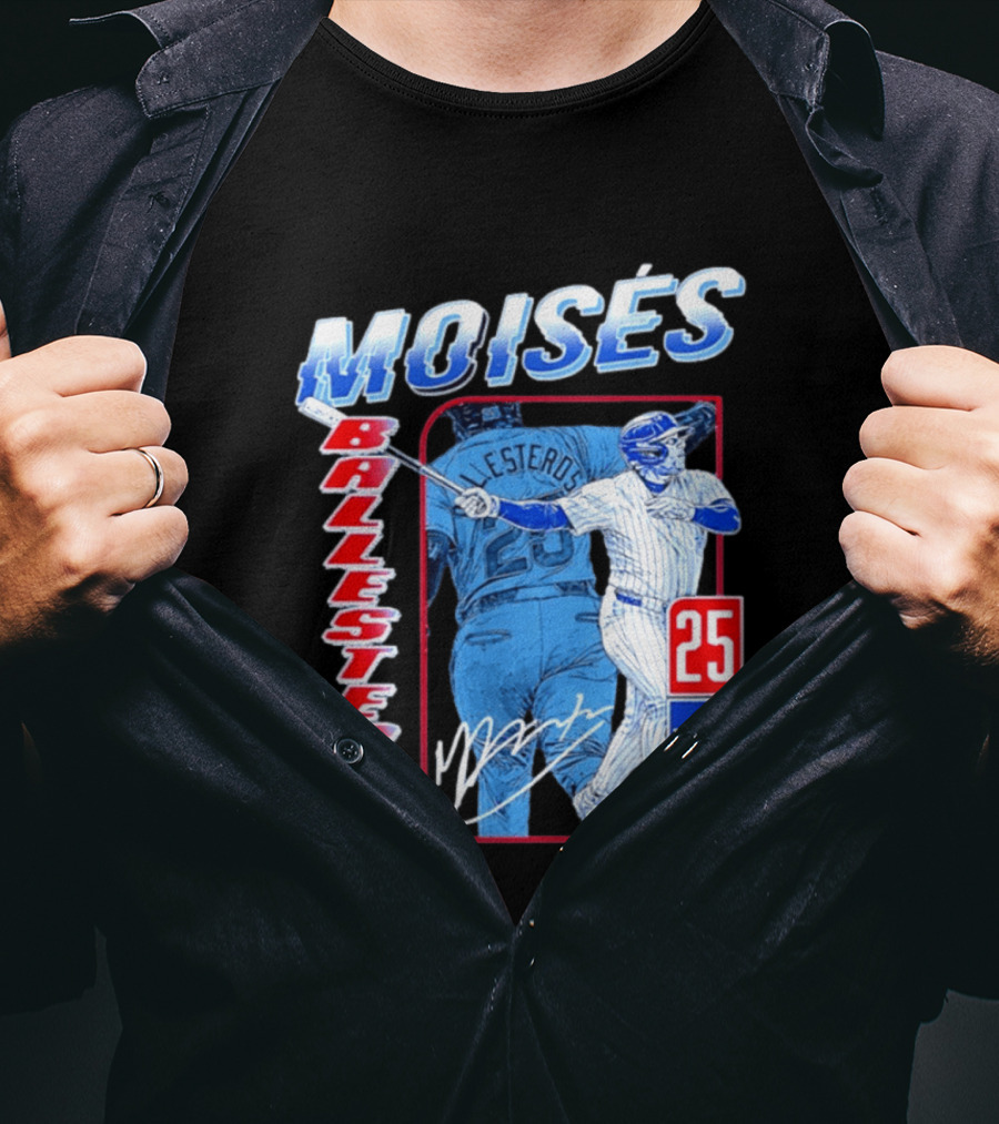 Moisés Ballesteros 25 Chicago Player Baseball T-Shirt