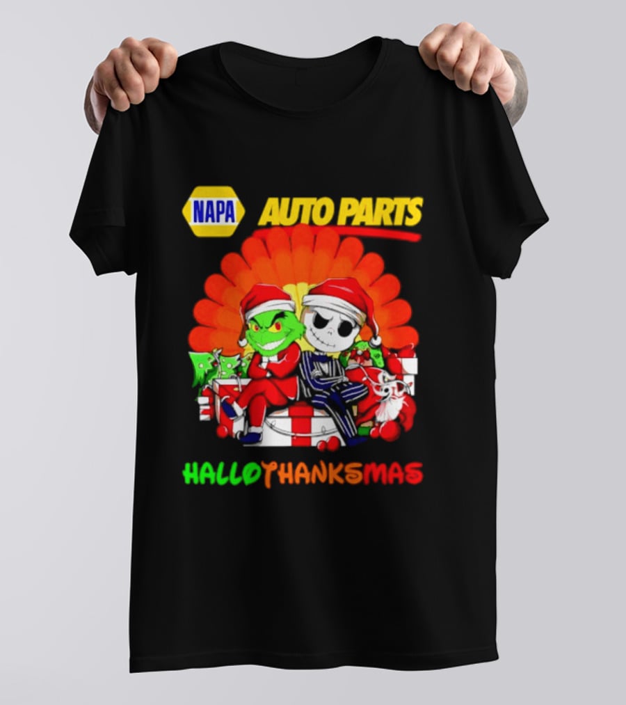 Napa Auto Parts Grinch Jack Skellington Hallothanksmas 2026 T-Shirt