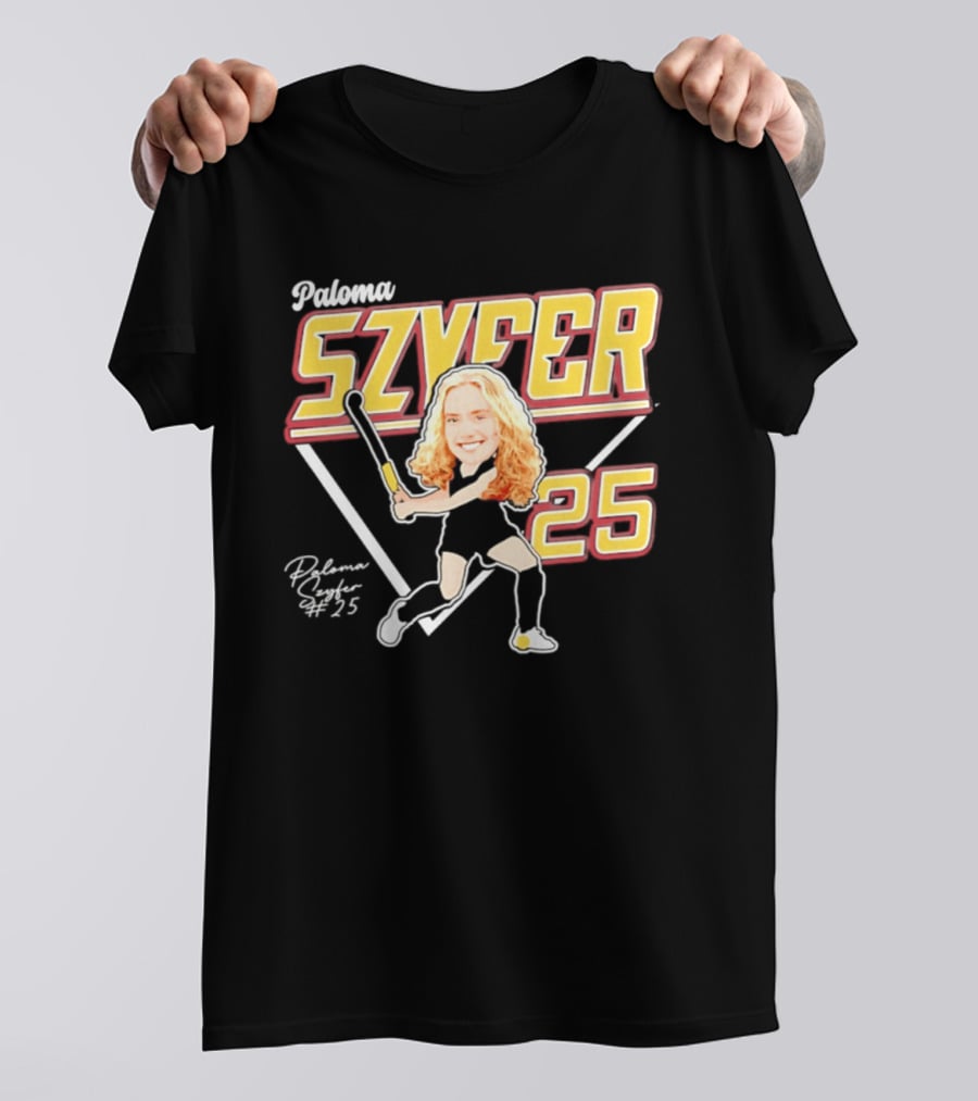 Paloma Szyfer 25 Oberlin Hockey NCAA Caricature T-Shirt