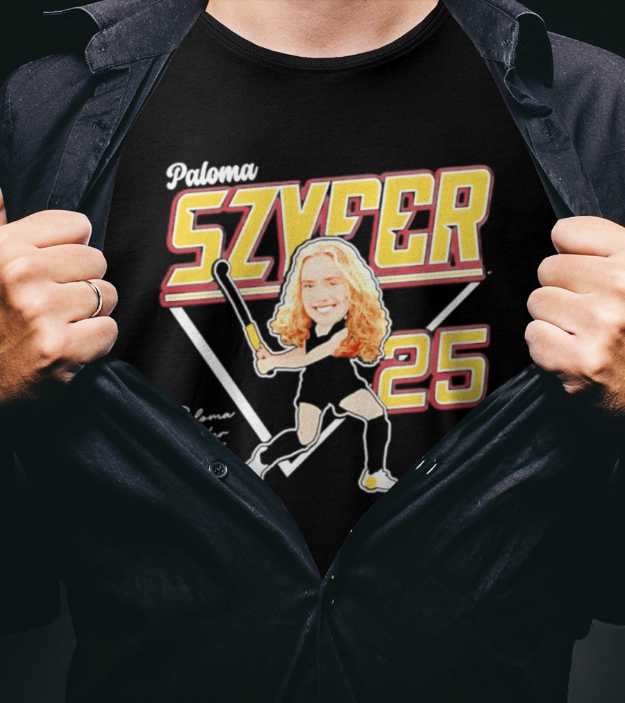 Paloma Szyfer 25 Oberlin Hockey NCAA Caricature T-Shirt