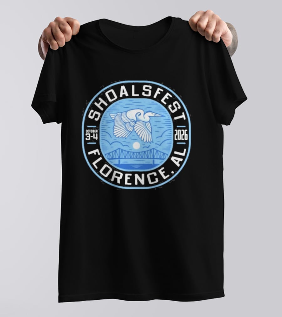ShoalsFest 2026 Florence Alabama McFarland Park October 3 Bird And Bridge T-Shirt