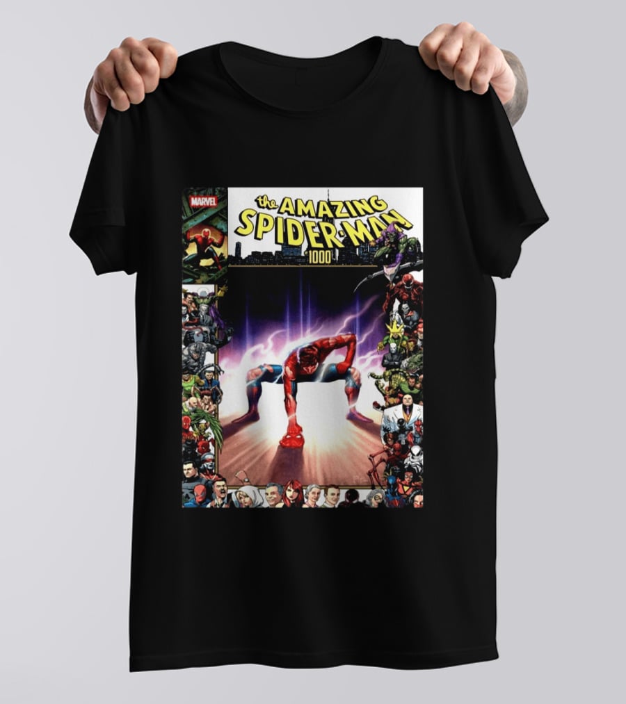 The Amazing Spider Man 1000 Cover Marvel Crossover Featuring Iconic Heroes And Villains T-Shirt