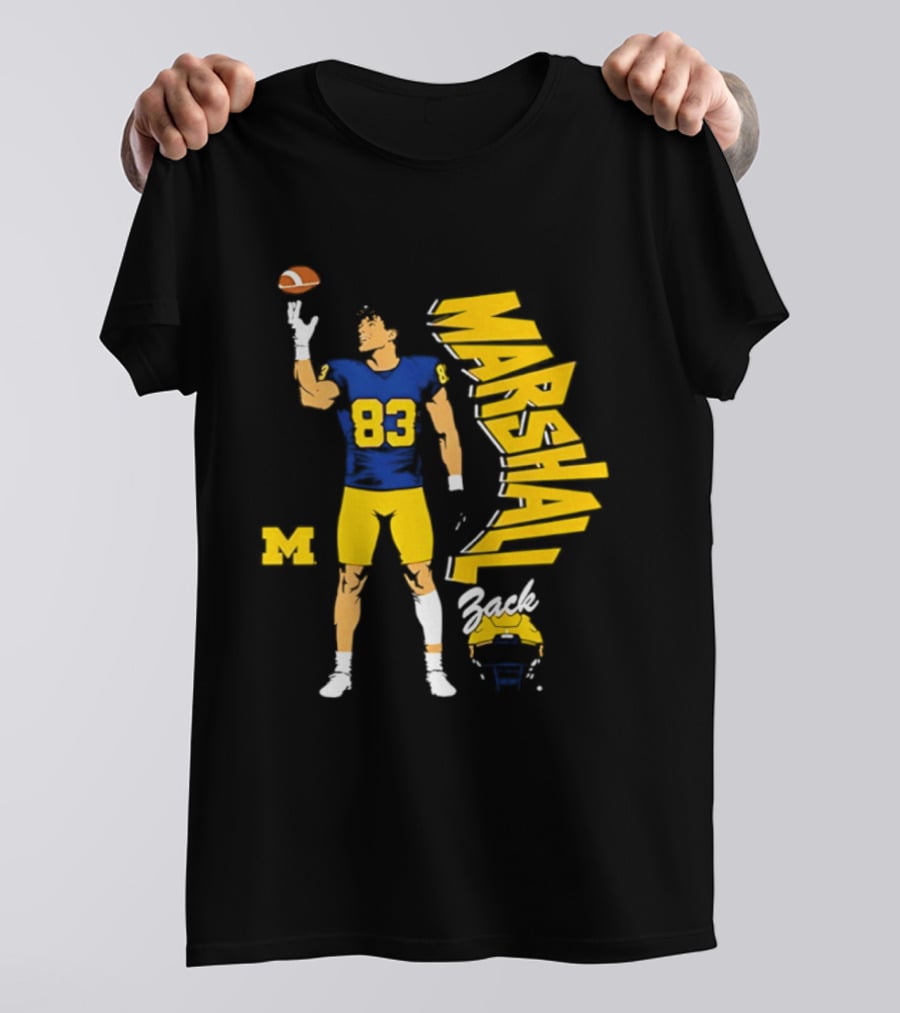 Zack Marshall Michigan Wolverines NCAA Football Number 83 Moment T-Shirt