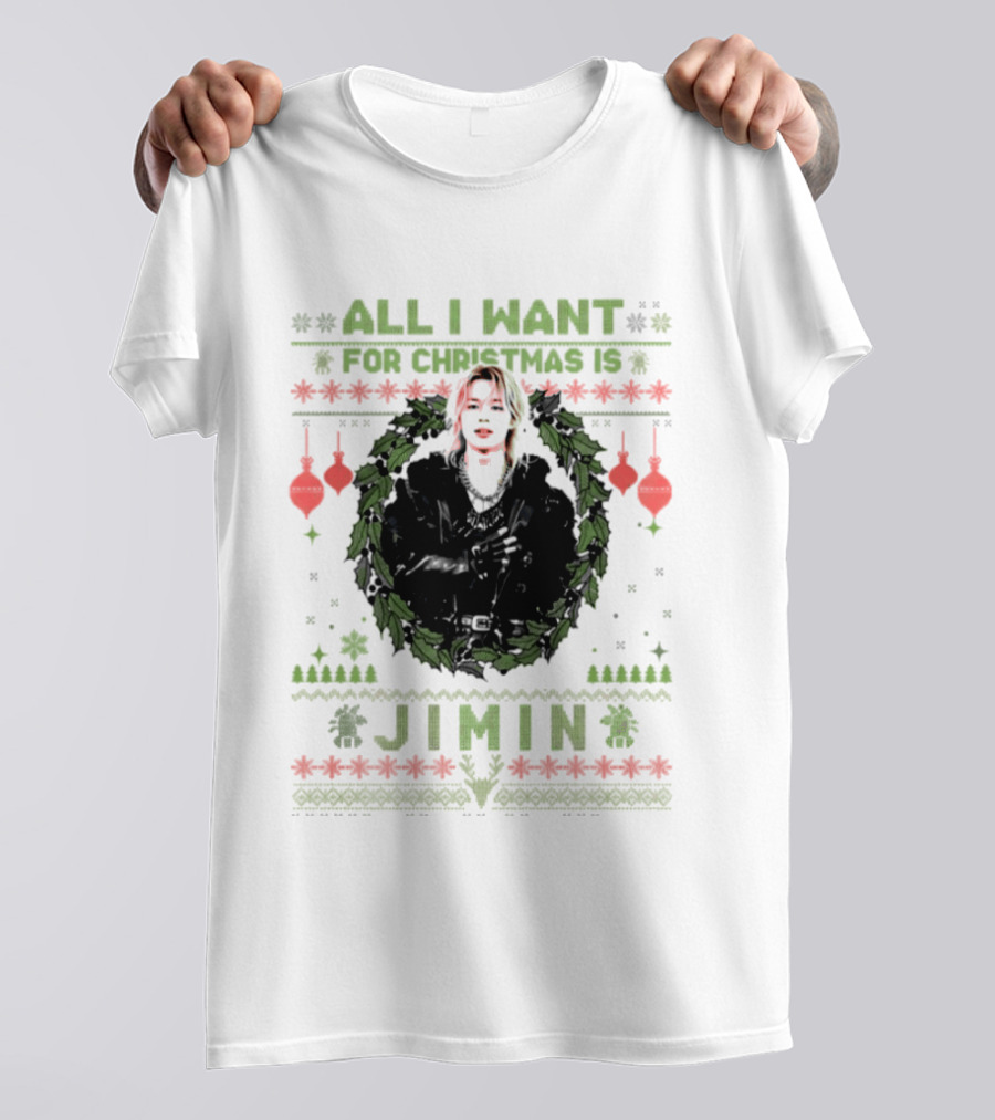 All I Want For Christmas Is Jimin BTS Ugly Christmas T-Shirt
