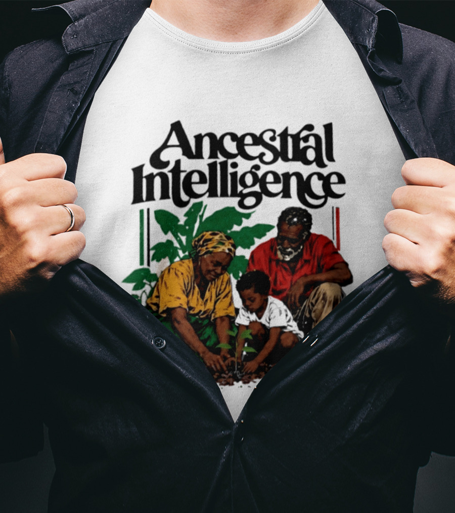 Ancestral Intelligence Heritage Wisdom Family Planting Scene T-Shirt